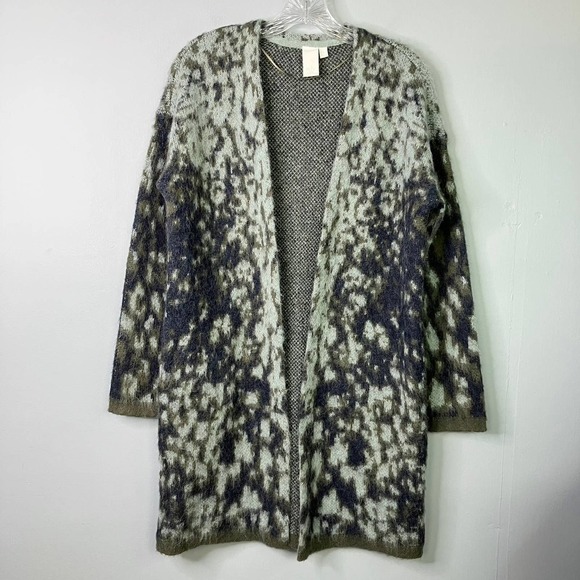 Adyson Parker Alpaca Wool Blend Abstract Open Front Cardigan Women's Size S - Picture 10 of 15